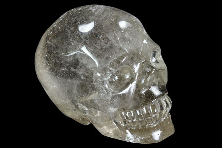 Carved, Smoky Quartz Crystal Skull #108761